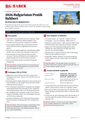 2026 Bulgaristan Pratik Rehberi kapak sayfası